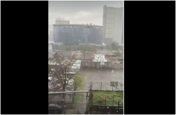 Ուժեղ կարկուտ Երևանում (տեսանյութ)